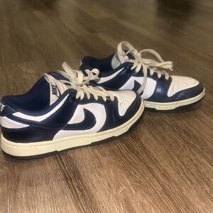 Nike Dark Blue and White Athletic Shoes